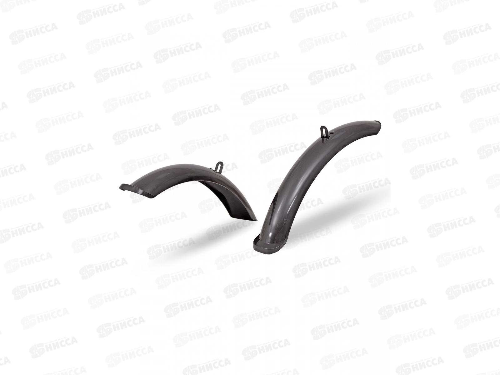 Крылья велосипедные 18&quot-20&quot пластиковые черные комплект, 300722 гб