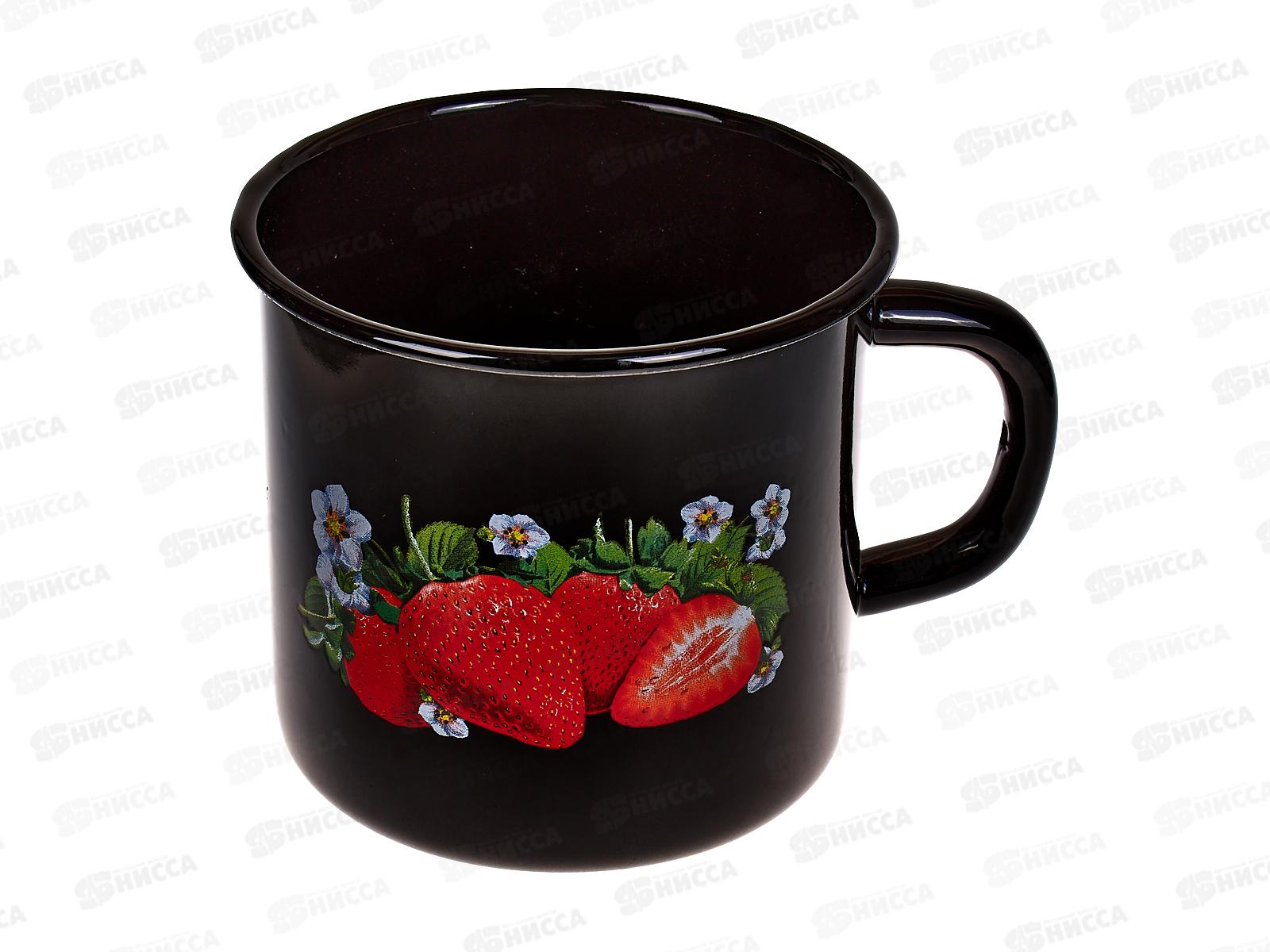 Кружка 1,0л декорированная чёрная С0107.6 *18