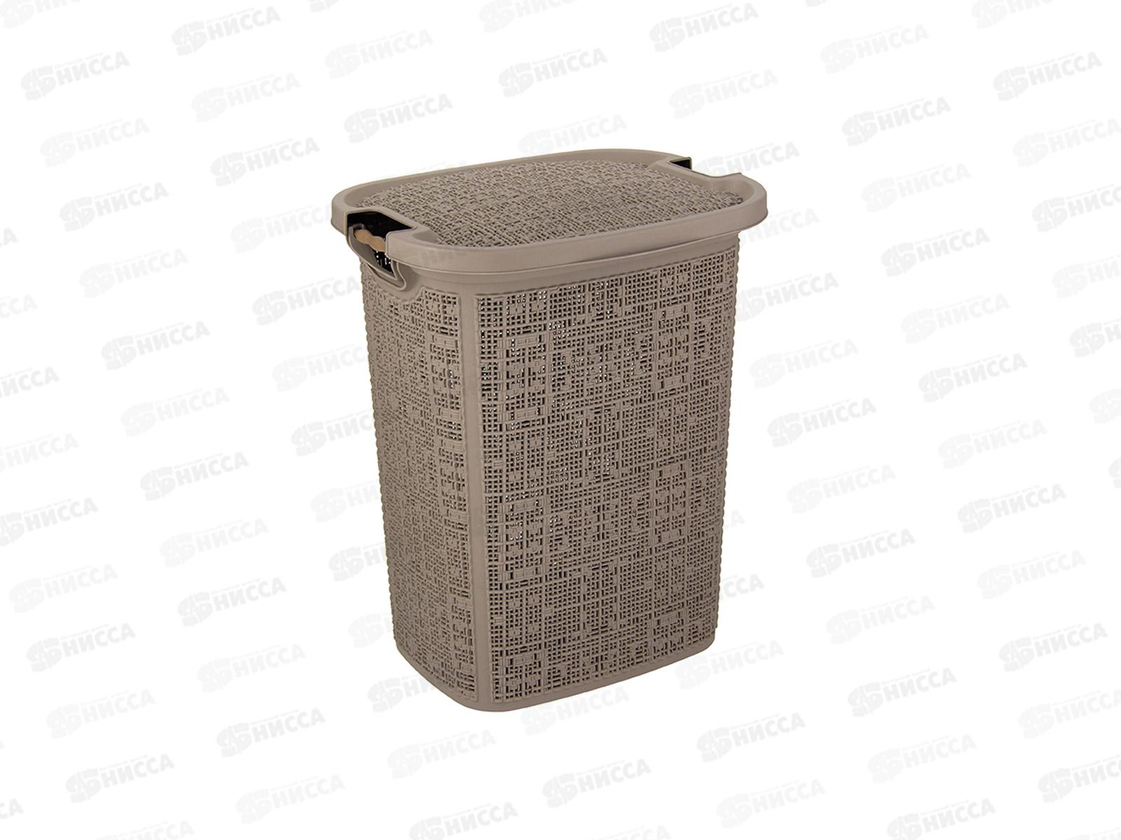 Корзина 30л для белья БЯЗЬ Французский серый М2622 *5