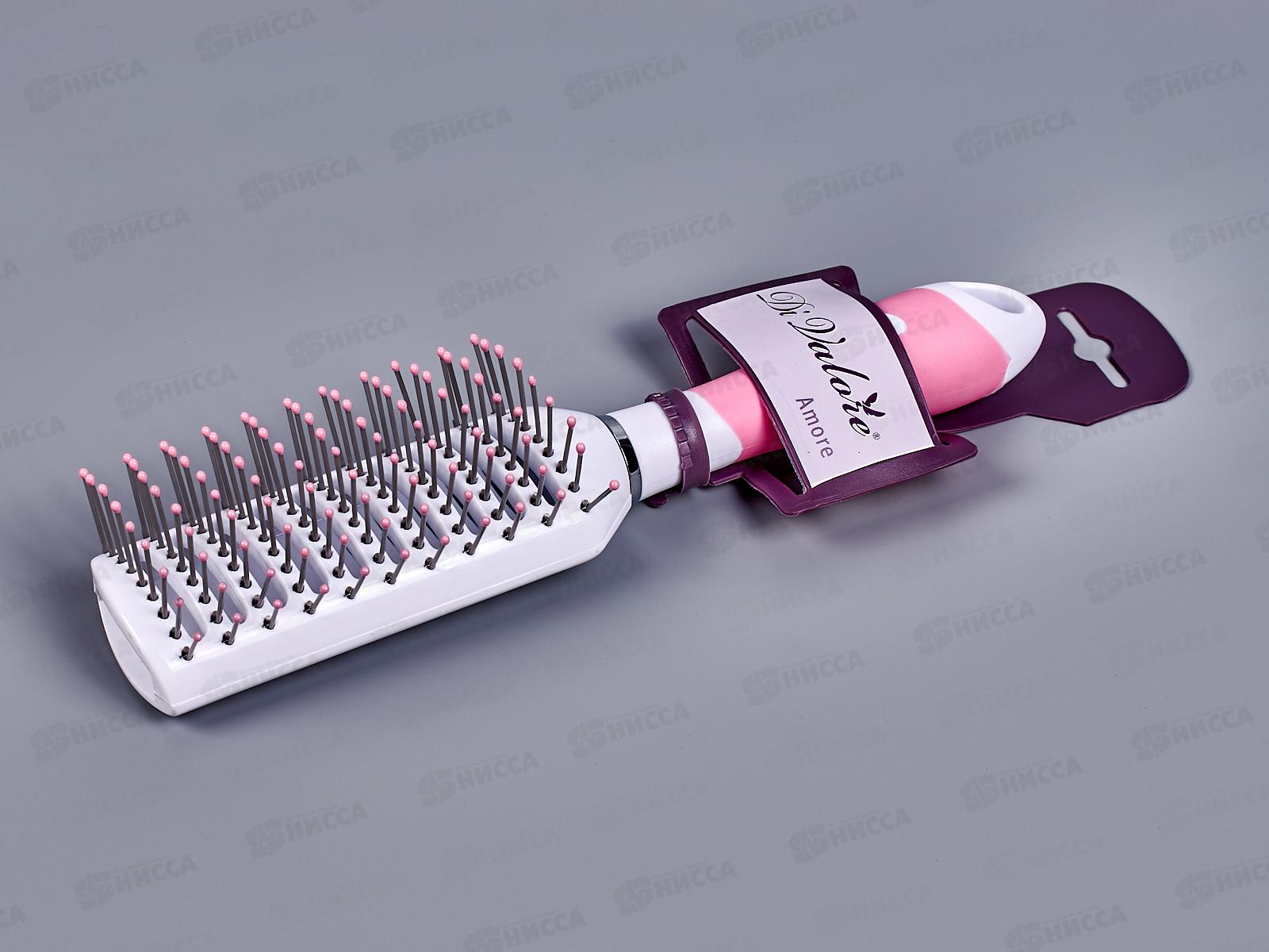 Расческа продувная Amore бело-розовая 22,2см 301-054#3  *12