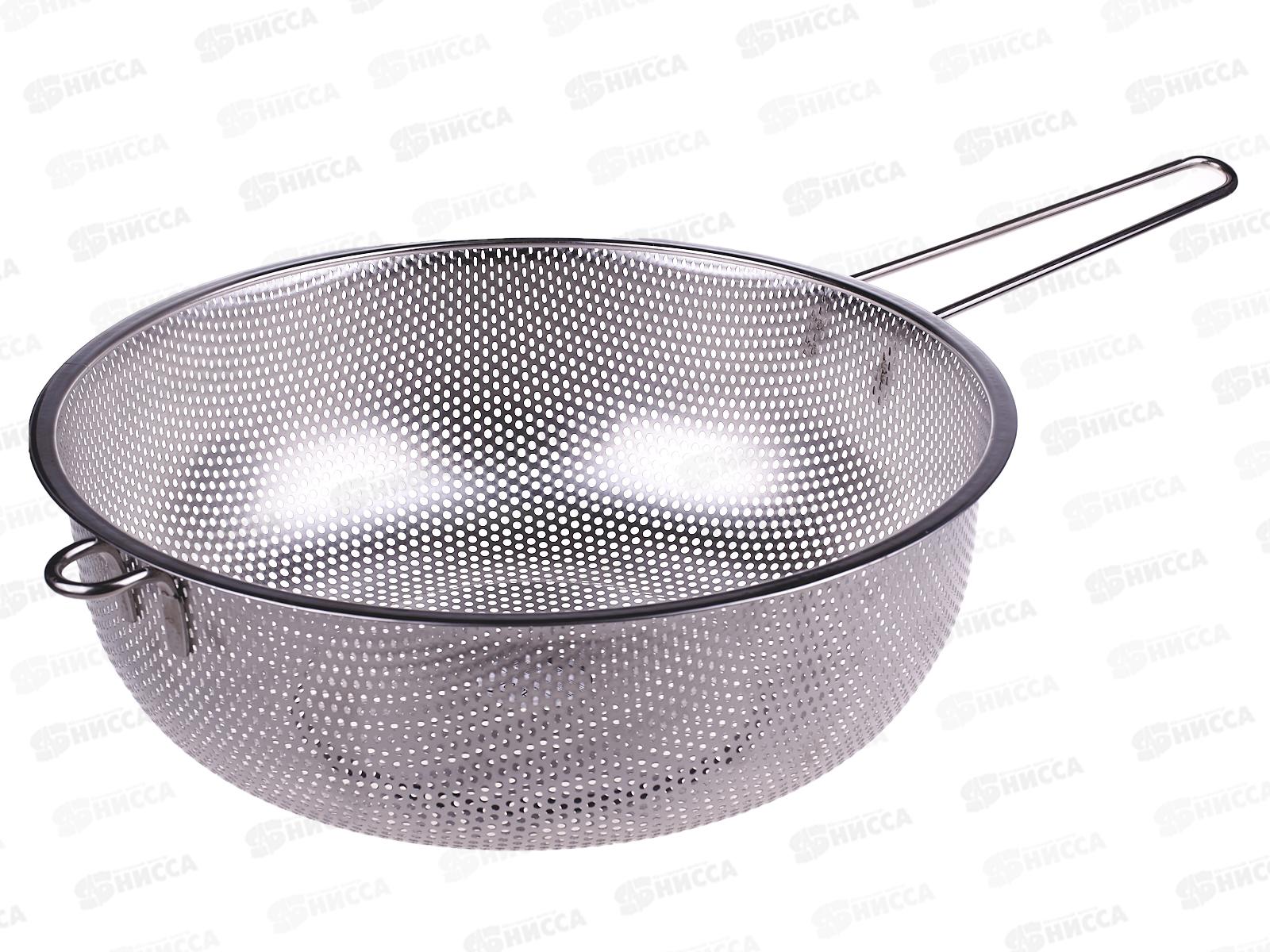 Дуршлаг D28,5см 4,5л с длинной ручкой нержавейка AST-002-ДРГ-28