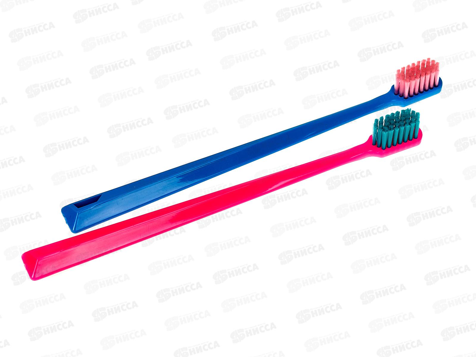 Зубная щетка Медик биоразлагаемая 2шт средняя голубой+розовый *20
