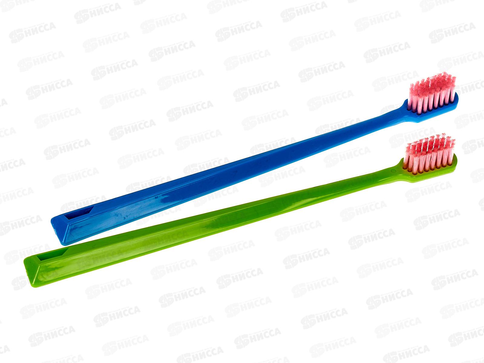 Зубная щетка Медик биоразлагаемая 2шт средняя зеленый+голубой *20