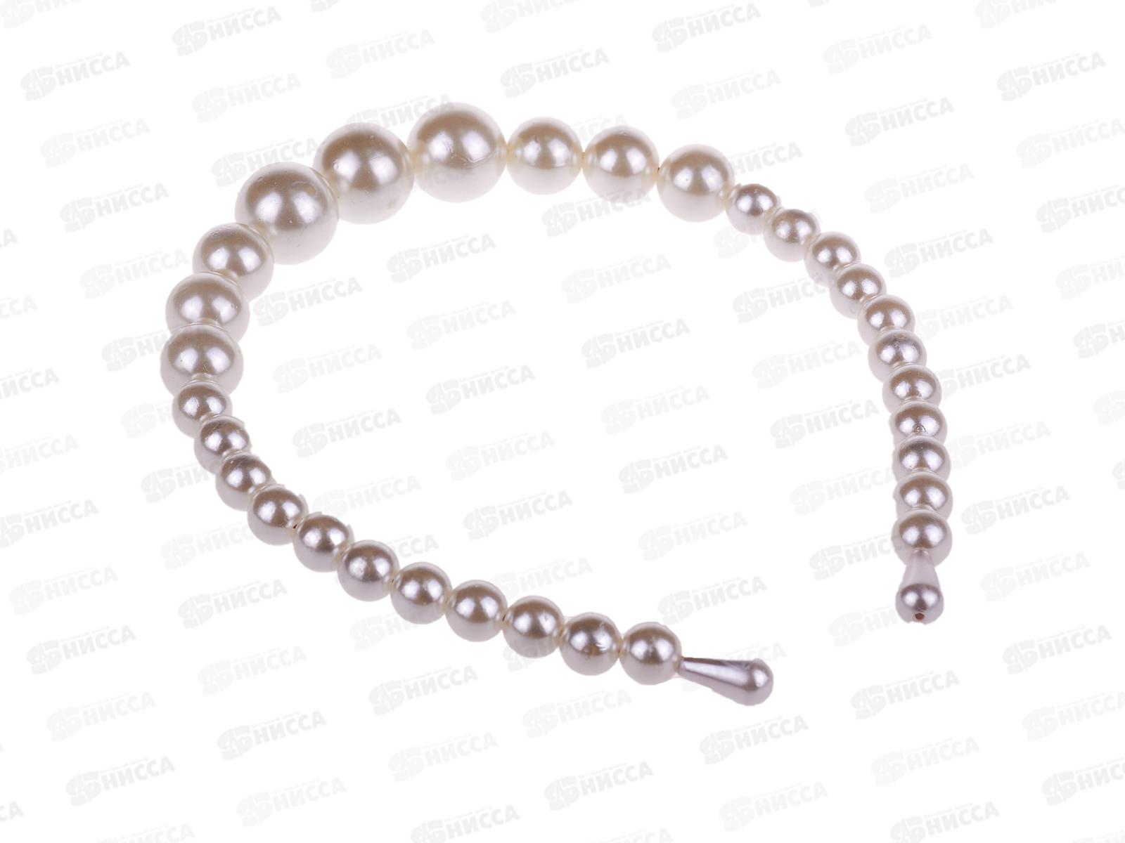 Ободок металл крупн.жемчуг №5824