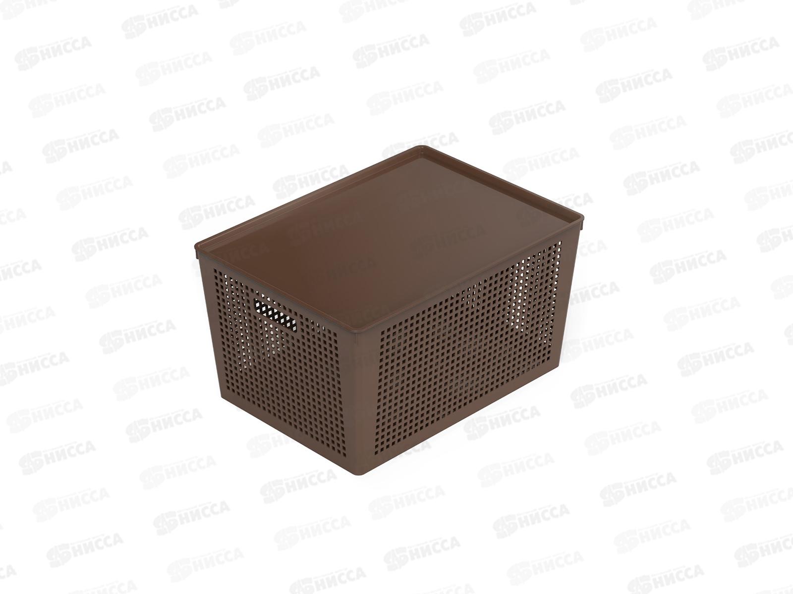 Корзина 25л с крышкой 415*310*235мм С47380 *12