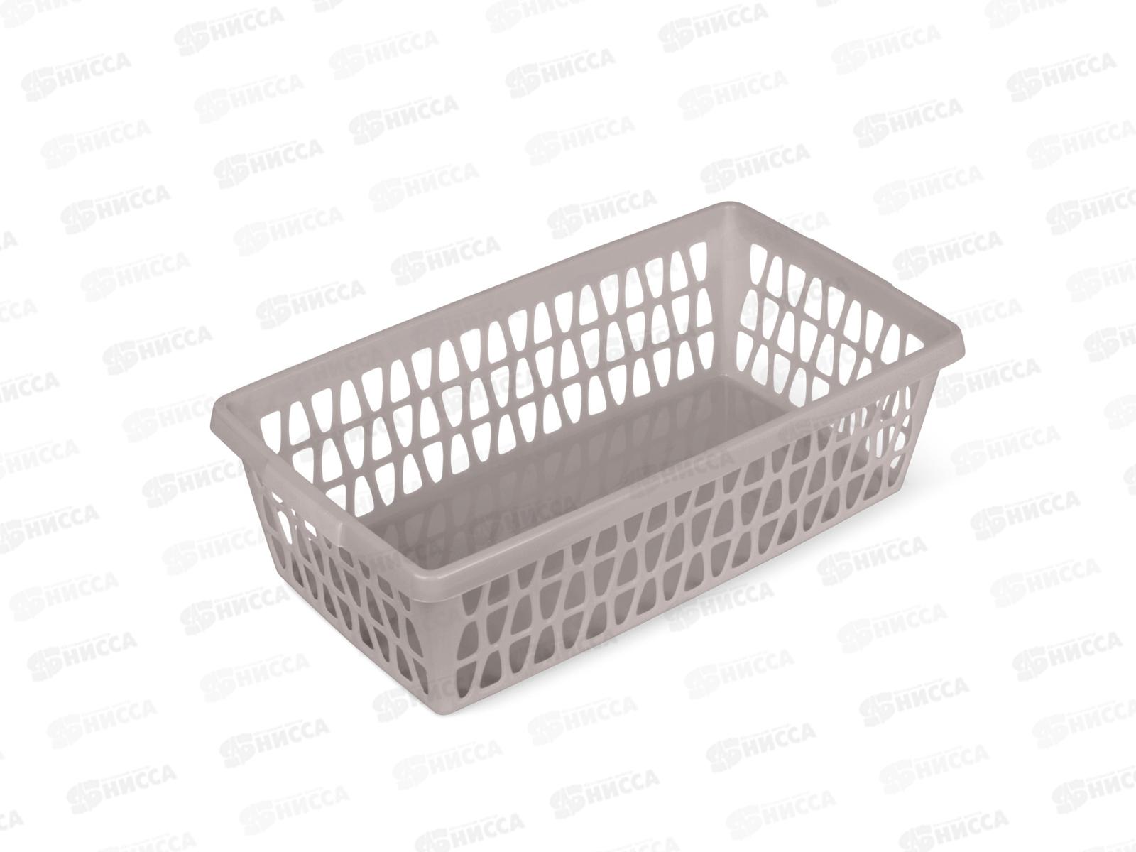 Корзина для хранения "Велетта" прямоугольная  25*14*7см С712Коричнево-сер *38