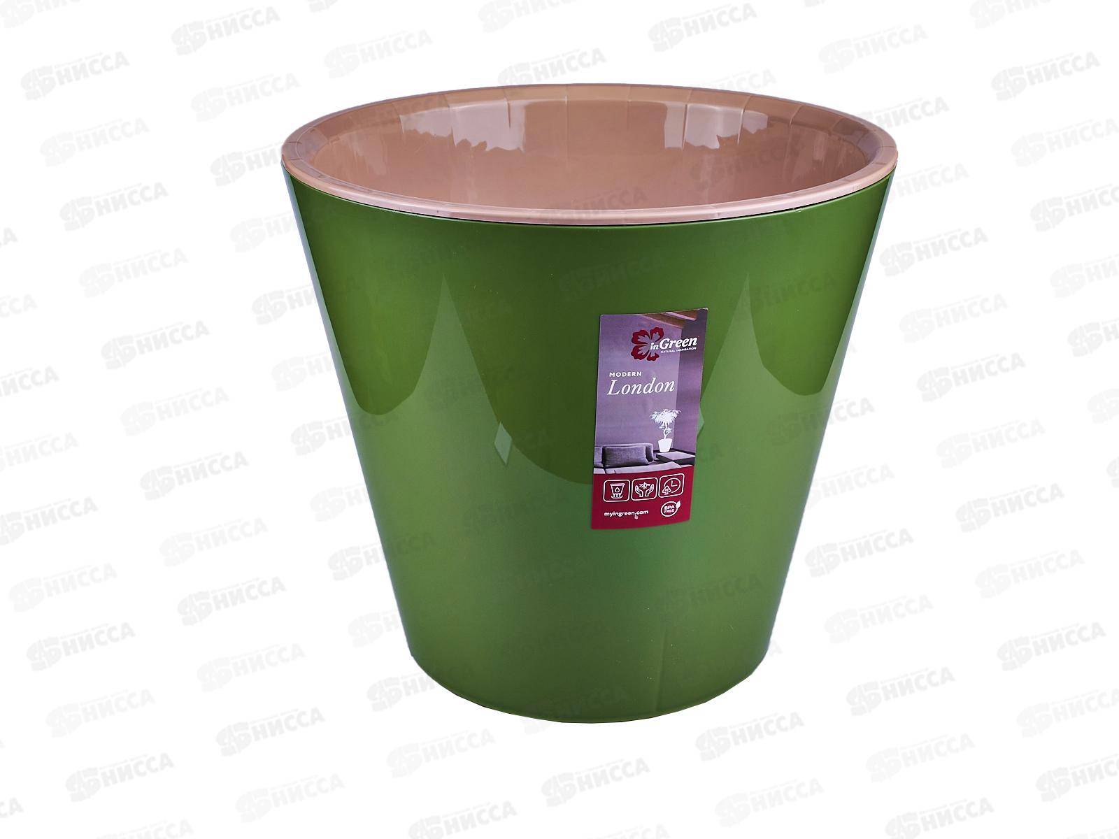 Горшок для цветов &quotInGreen London&quot D320мм 15.7л Оливковый IG6207 *4