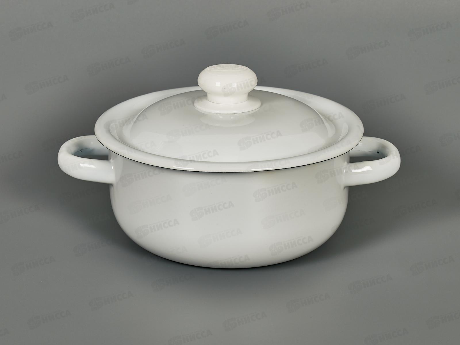 Кастрюля 1,5л цилиндрическая светлая с пластмассовой кнопкой. С41607.3