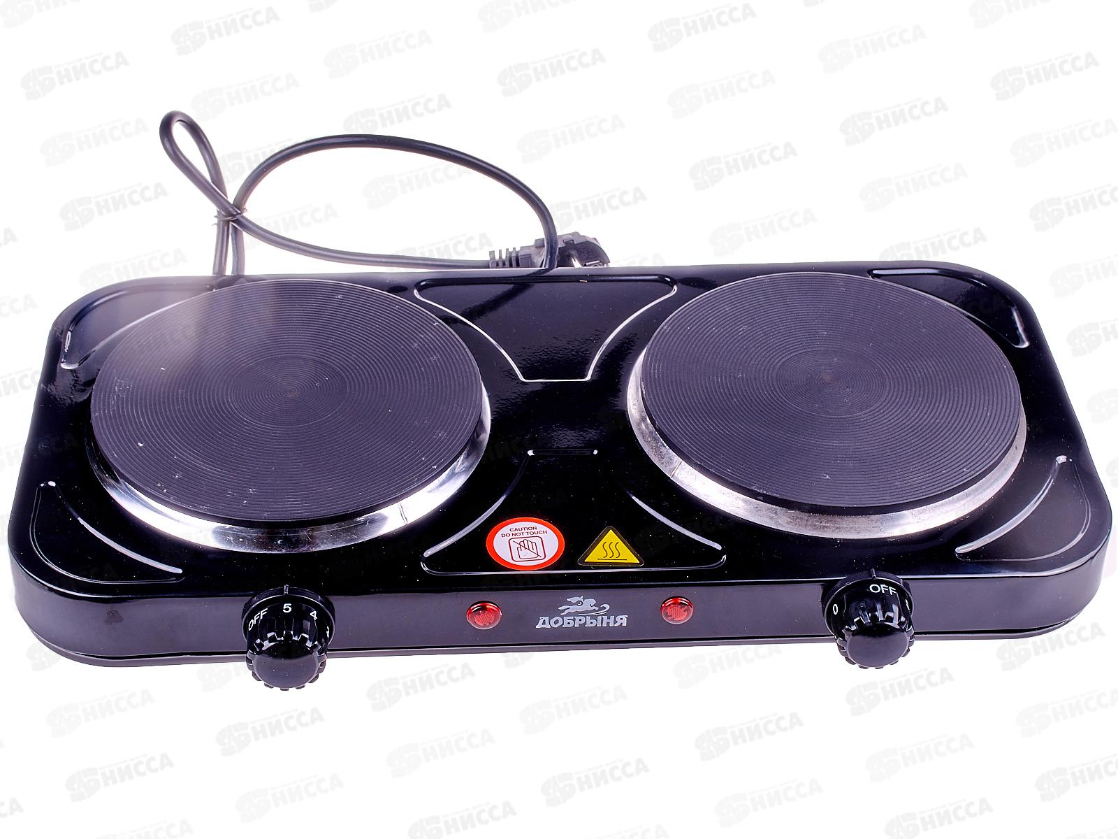 Плита электрическая DO-2208В 2конфорка 2000Вт черный Добрыня