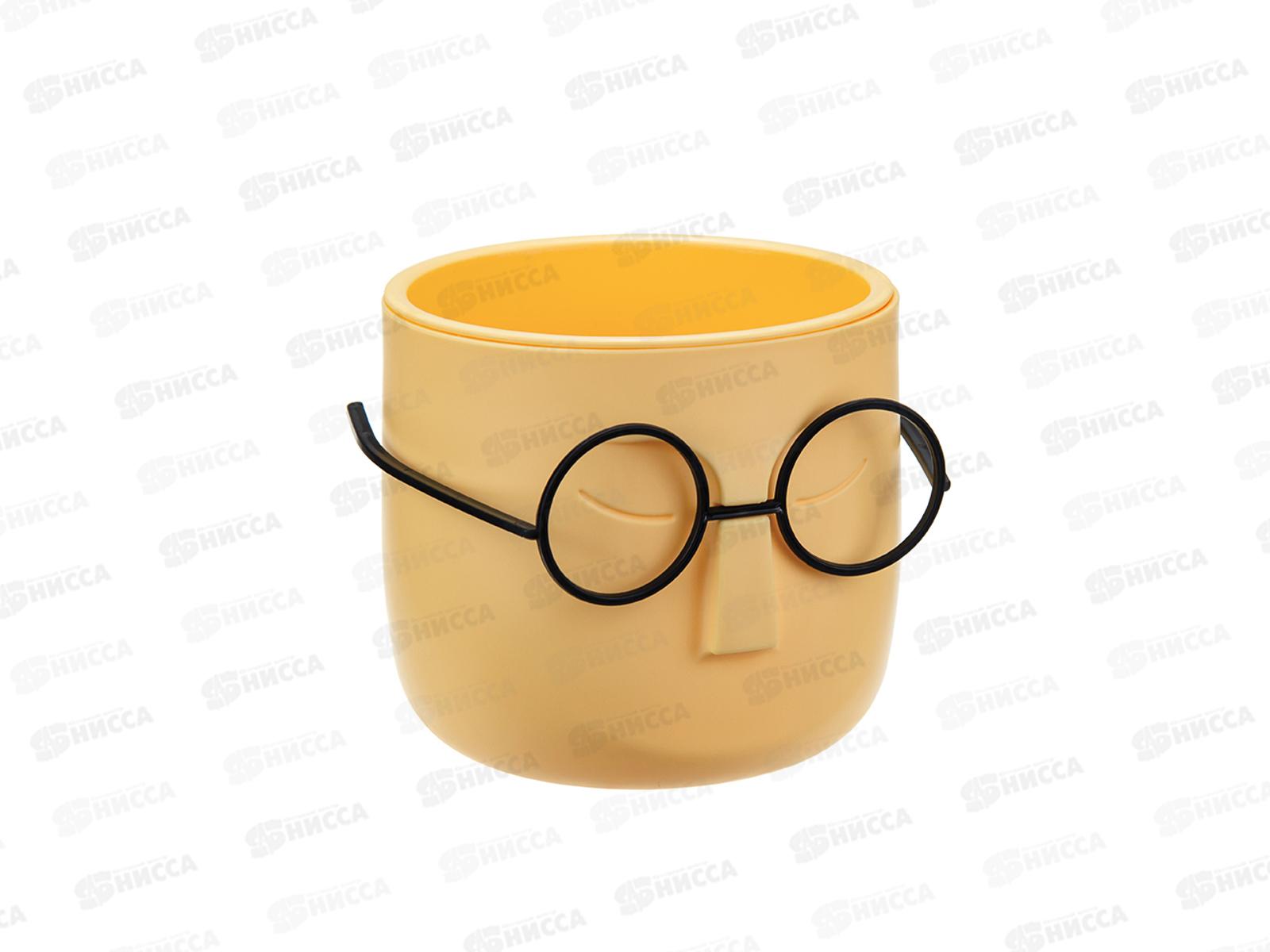 Кашпо СТИВ D115мм 0,65л со вставкой Банановый М3079 *8