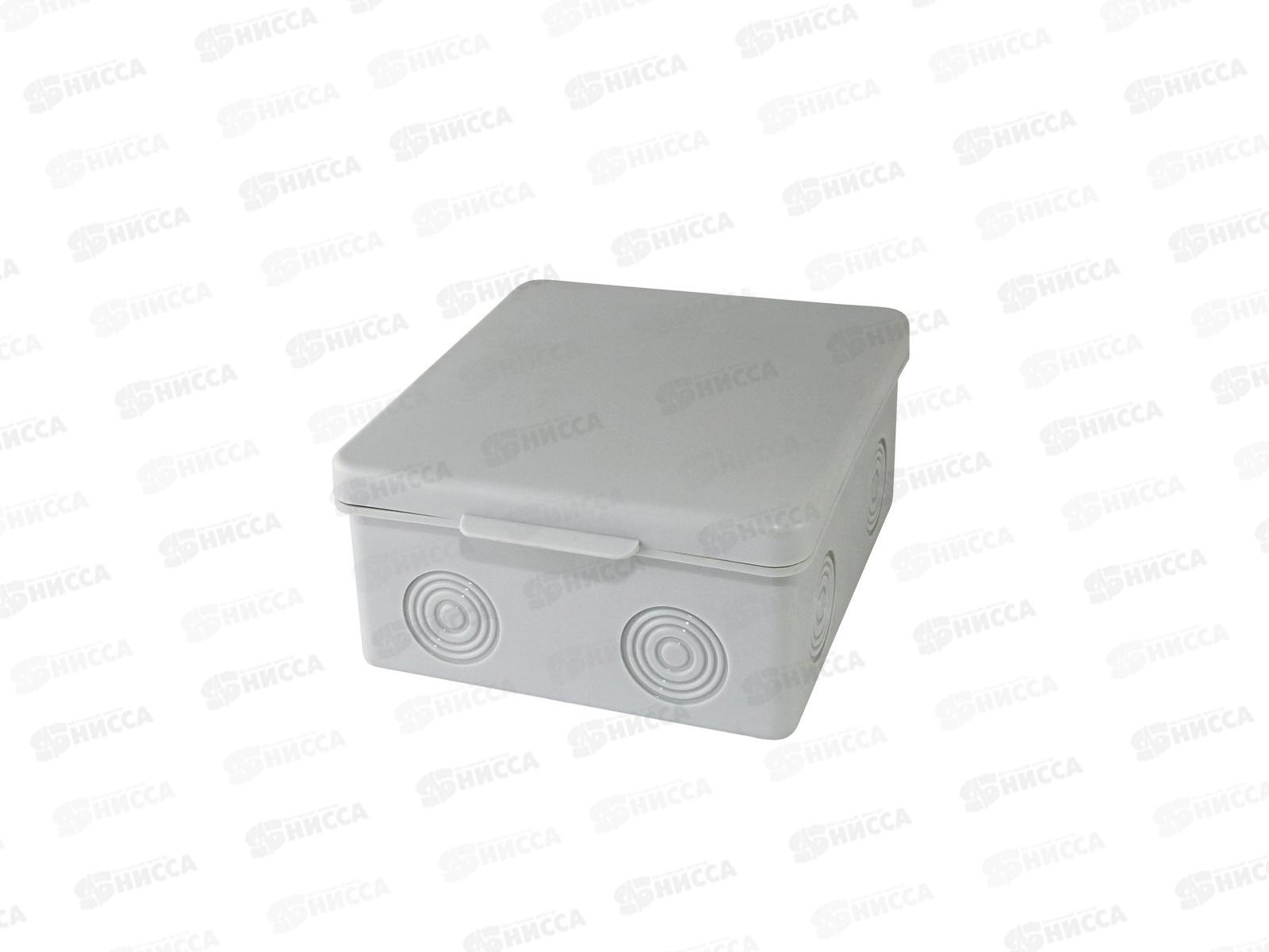 Распаячная коробка с крышкой 100х100х55мм, ОП IP54, 8вх., без гермовводов, 0813