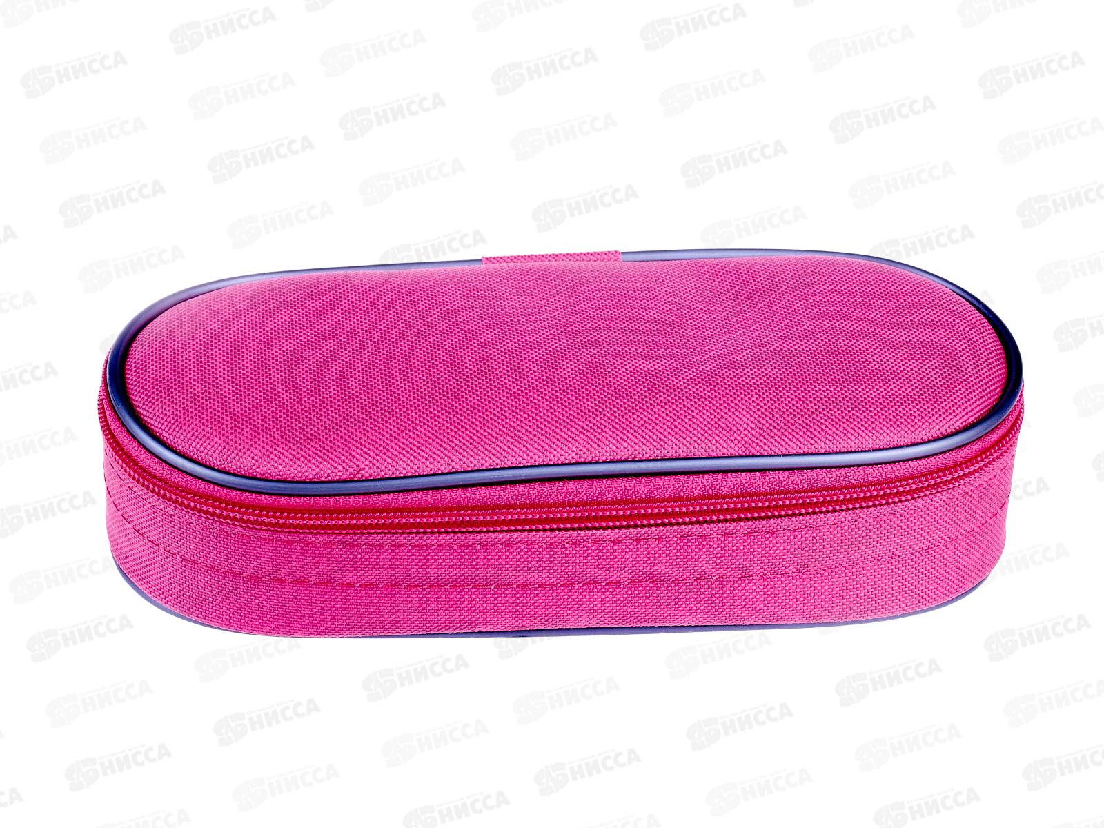 Пенал-косметичка ПЧЕЛКА объемный малиновый.210*85*50 К-6 *20