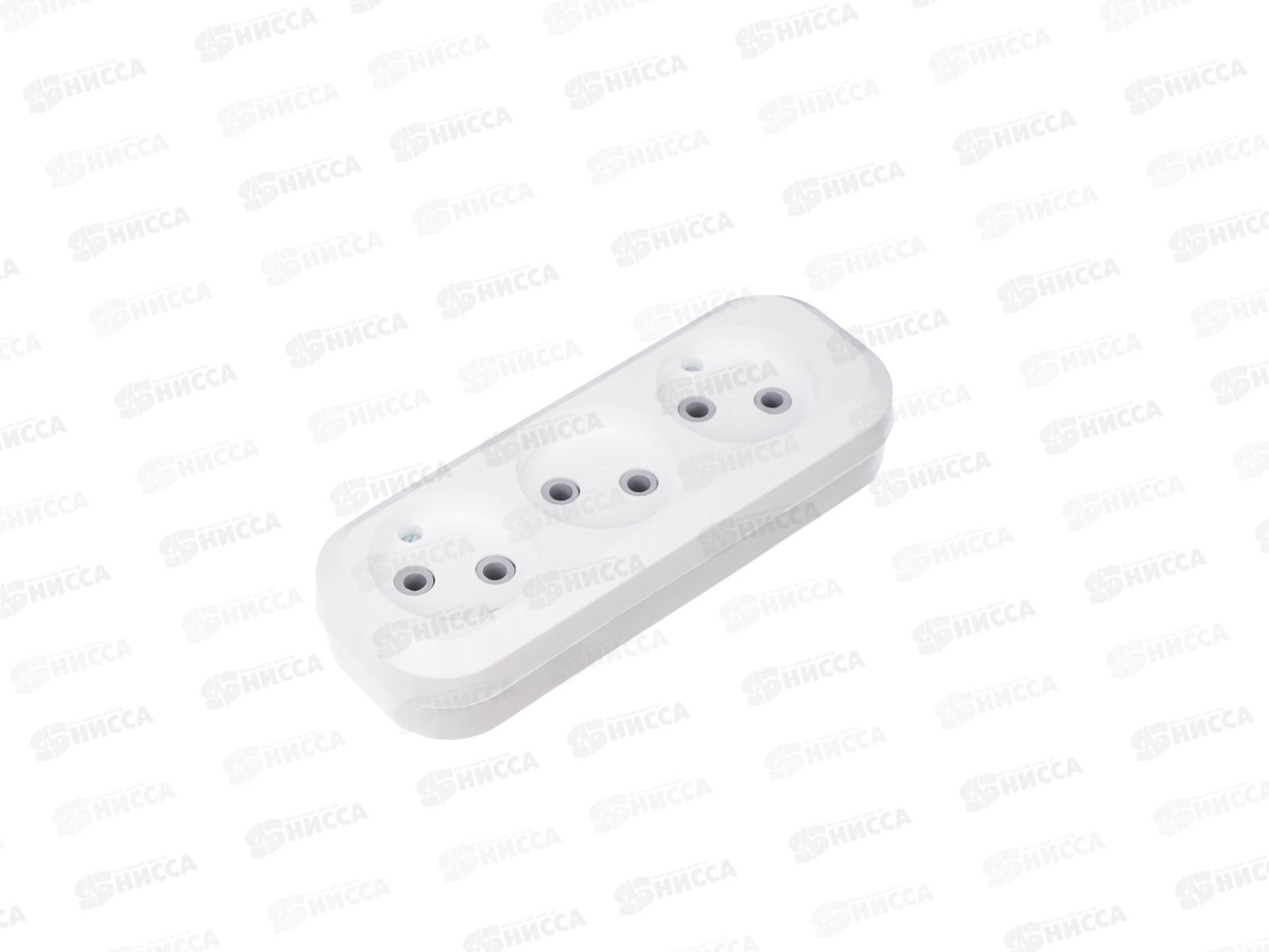 Колодка REXANT  3 гнезда, без заземления, 11-8703 *50