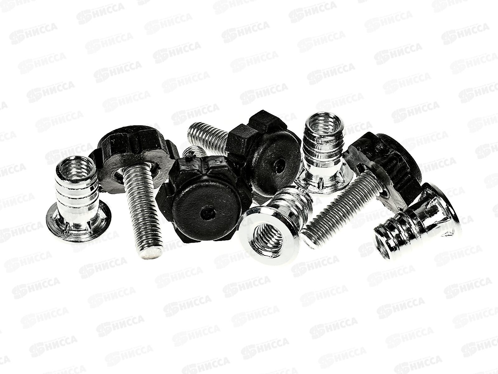 Подпятник регулир М6 с муфтой (черный 4шт)