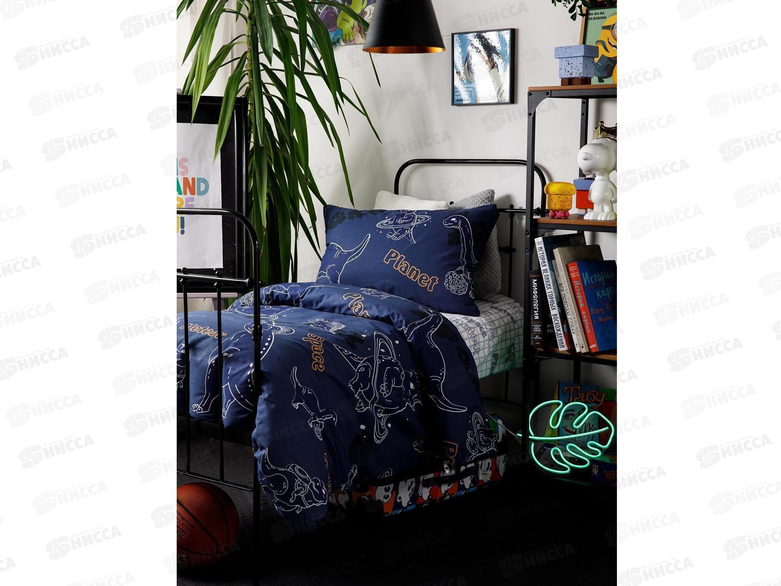 Комплект постельного белья 1,5 спальный  Перкаль Тиррекс 70*70 (1) 70741-1+70742-1 c кнопкой