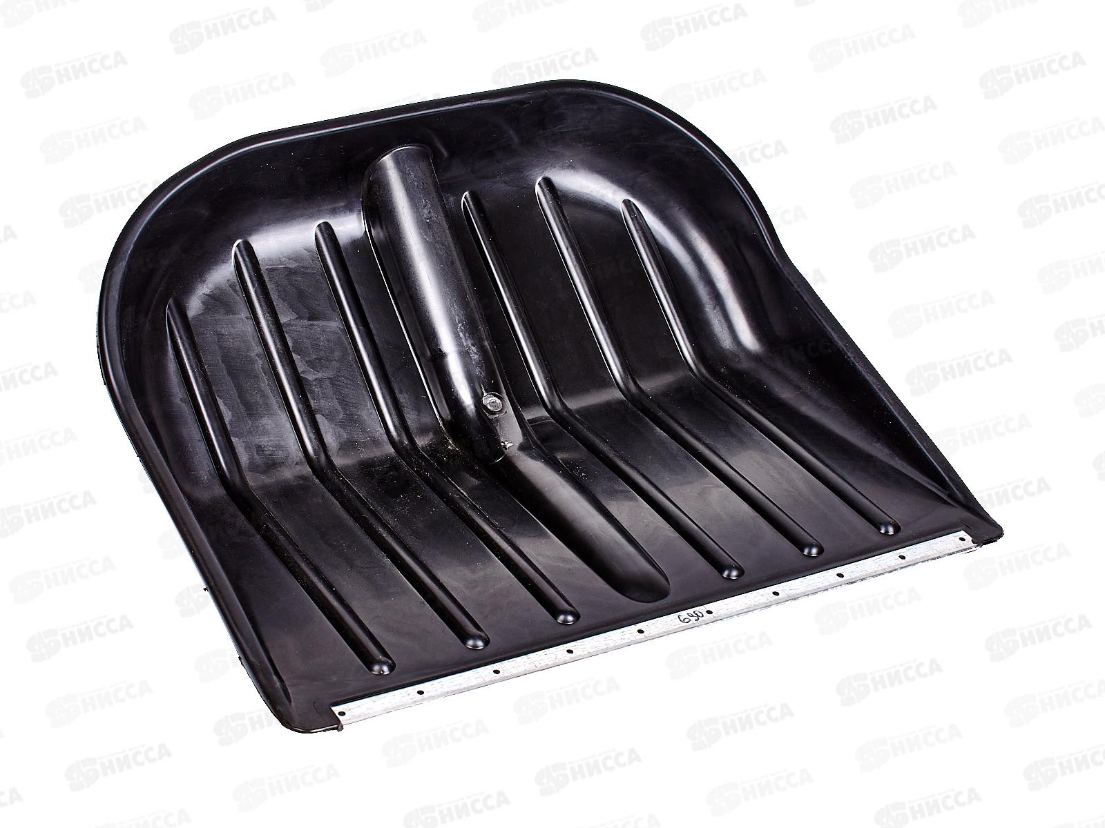 Лопата снеговая ЛСУП-430, 430*360мм пластмассовая оцинкованная планка (Сузун) без черенка *10