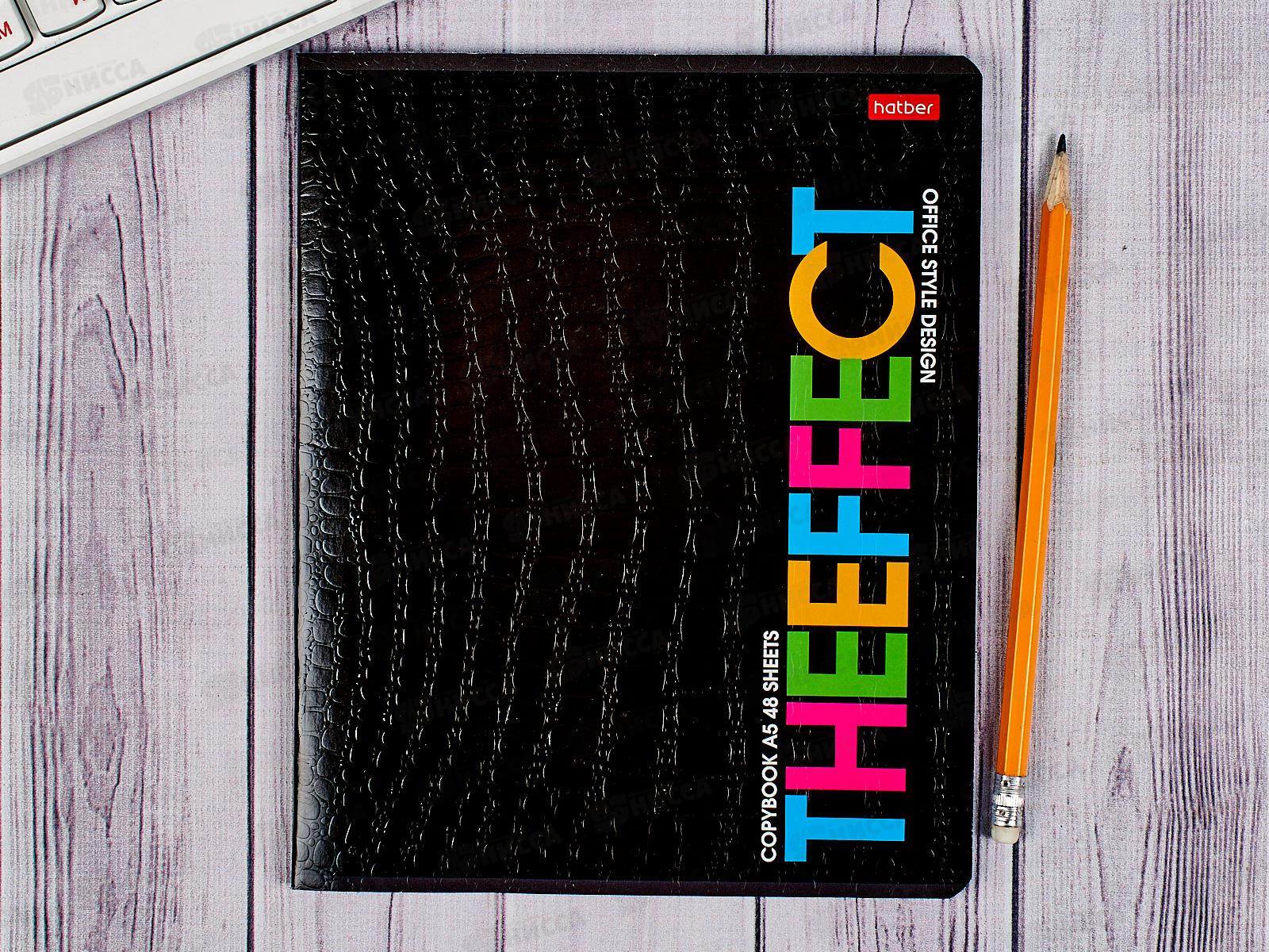 Тетрадь 48листов клетка  Hatber б/в METALLIC CROCO Thebook*5/100