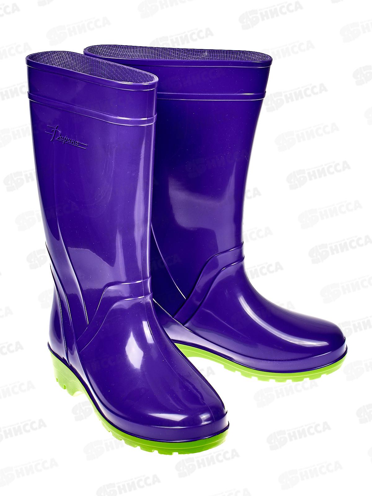 Сапоги женские с утеплителем Д18-У фиолетовый+салатовый р.36(225)