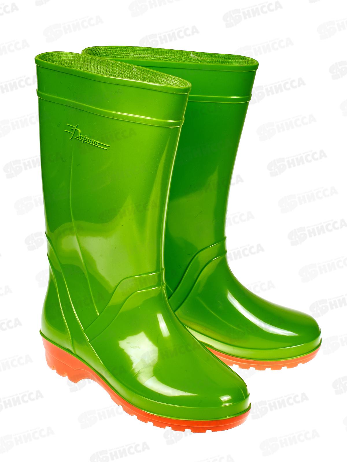 Сапоги женские с утеплителем Д18-У салатовый+оранжевый р.37