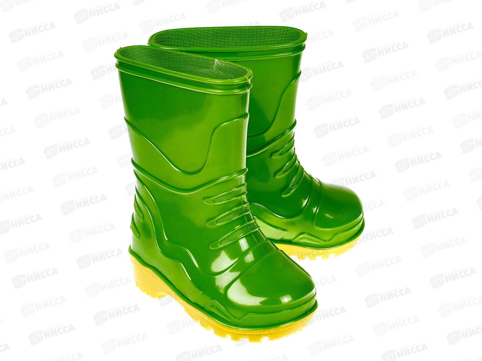 Сапоги детские Д14-К салатовый+желтый р.25