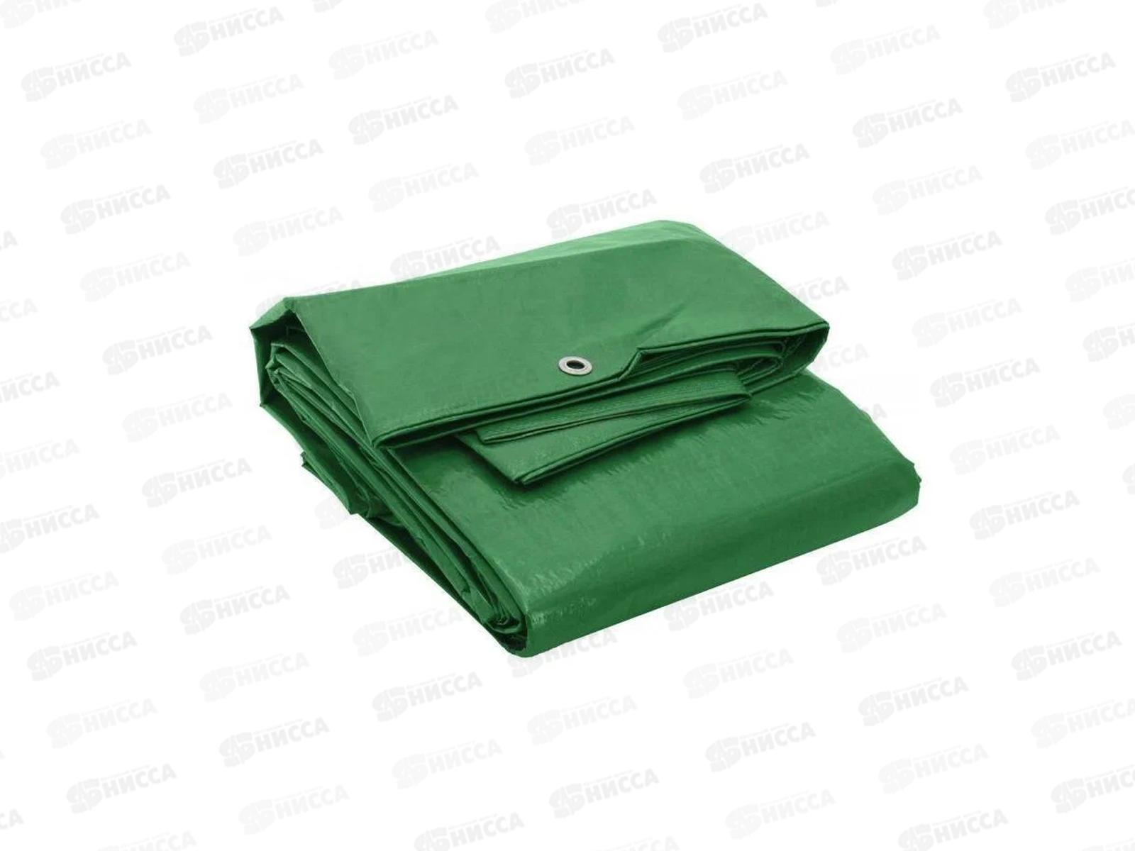 Тент  3м*6м зеленый P120 с люверсами, усиленные углы *1