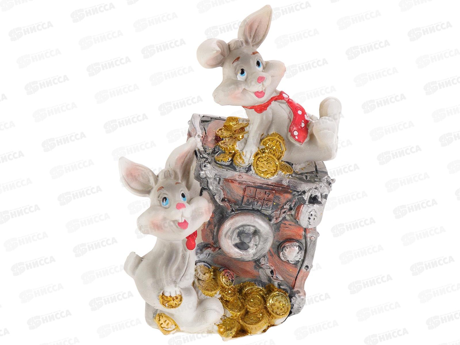 Копилка &quotЗайка с сундуком, в ассортименте, НПР-7394  *48