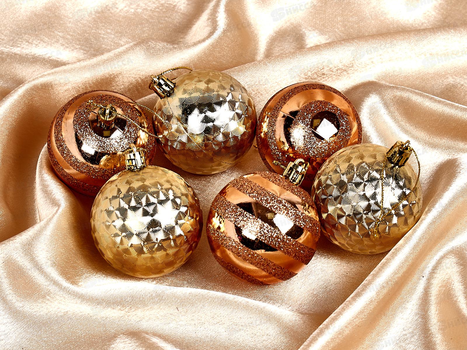 Набор шаров 6шт, 6см Алонсо полосы 6536811