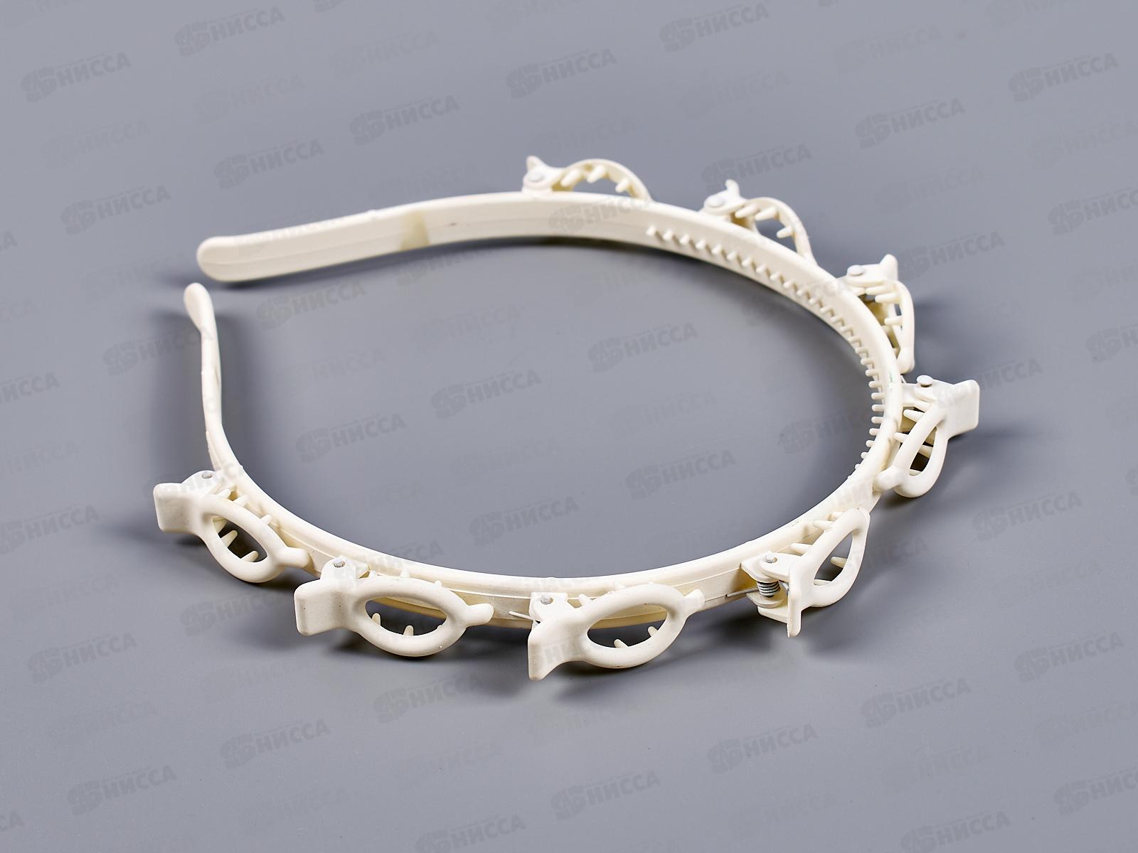 Ободок пластик с зажимом для укладки волос. №8002