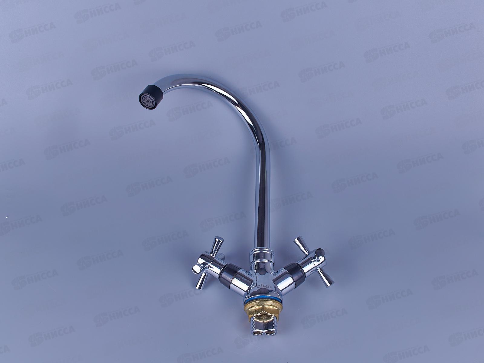 Смеситель для кухни с гайкой, с цветными наконечником и ручками, чёрный, E49118-8