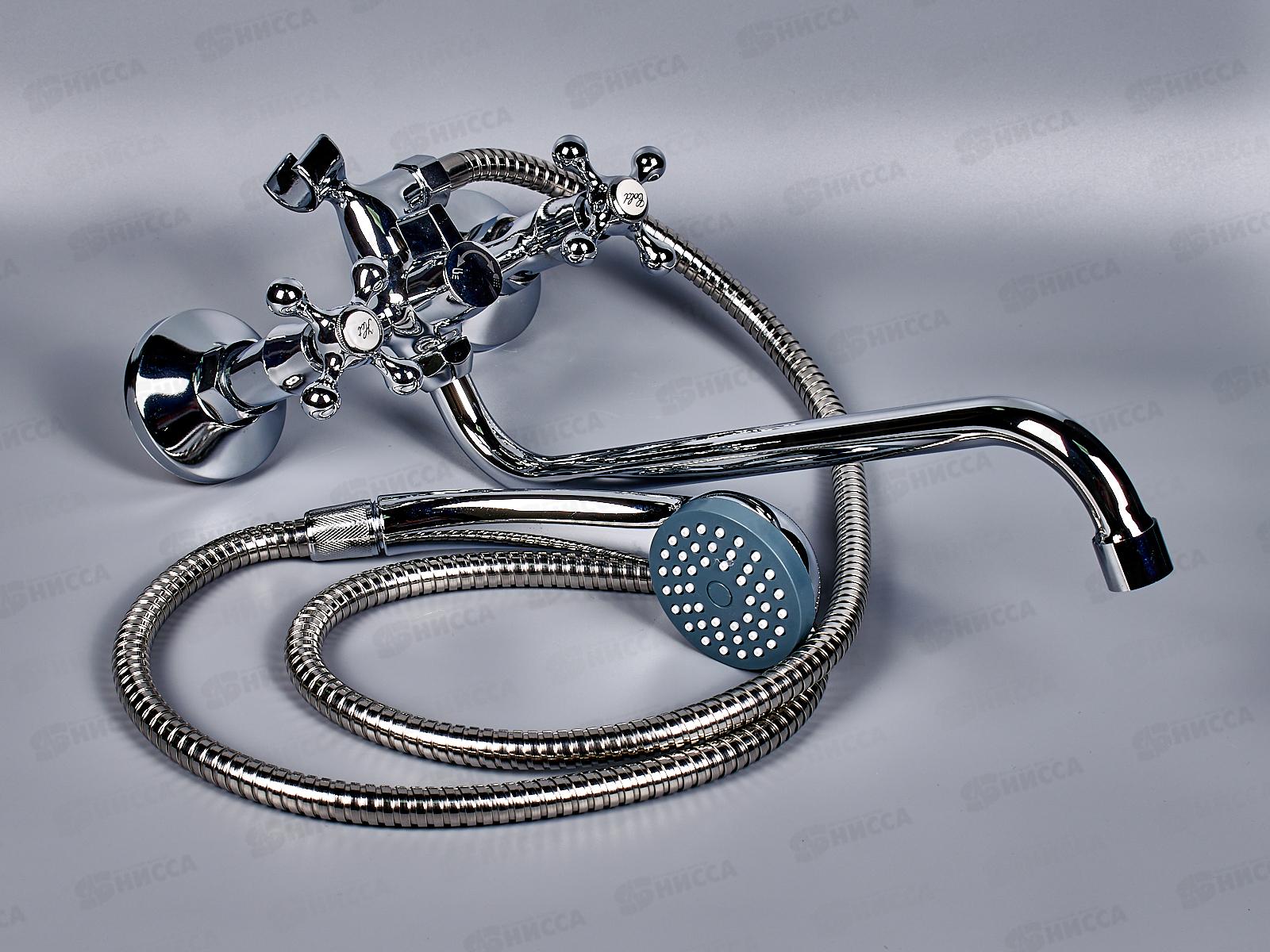 Смеситель для ванны длинный излив, переключатель в корпусе, хром, MN2208-2  *10