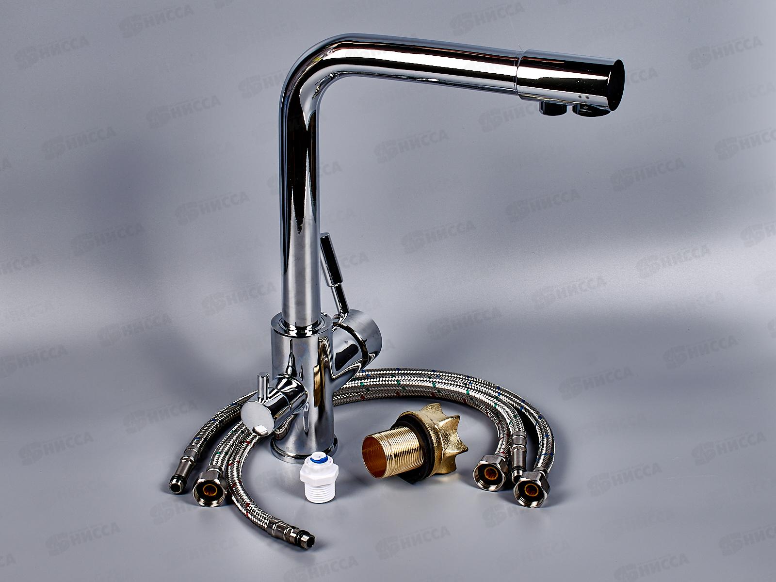 Смеситель для кухни с подключением фильтра питьевой воды с гайкой, PURE LIFE MN4352