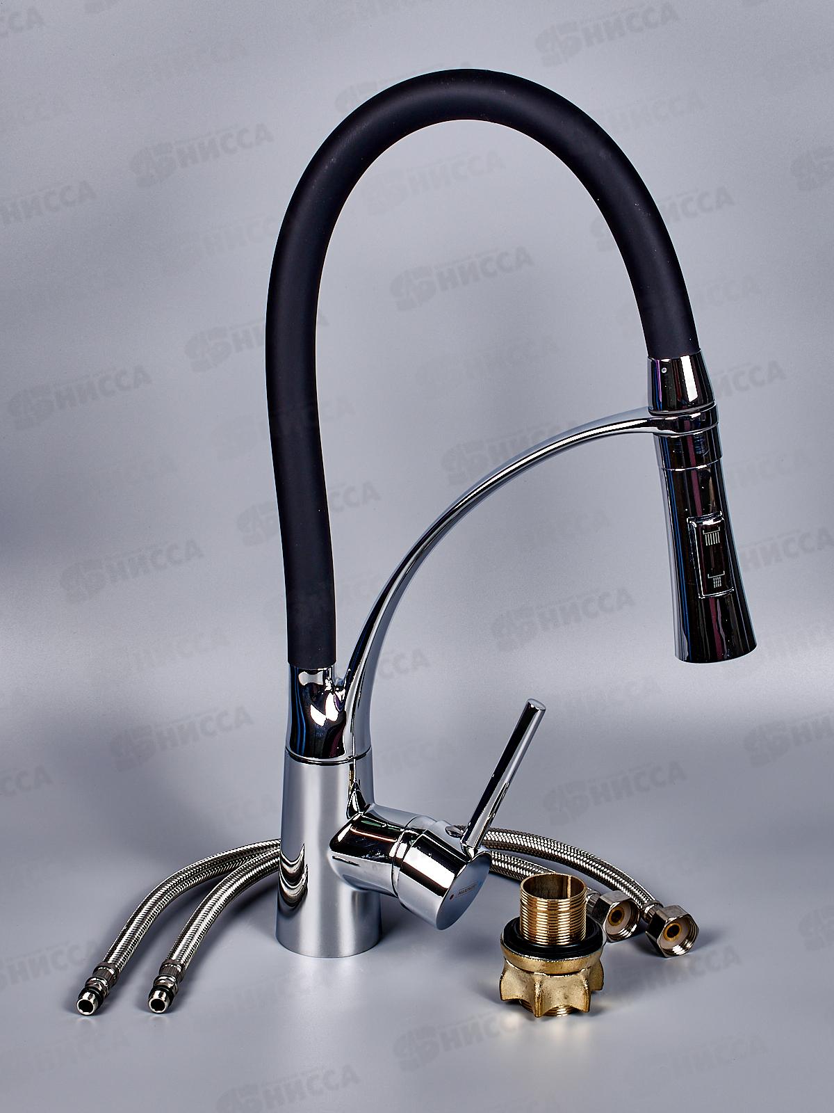 Смеситель для кухни черный/хром, PURE LIFE MN4450