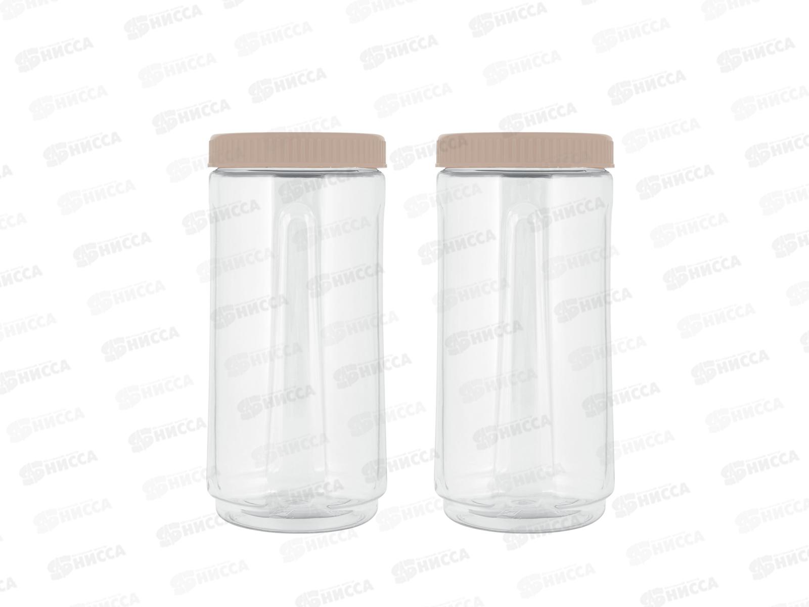 Набор банок для сыпучих продуктов 2*1,1л Honey латте SE225212005 *6