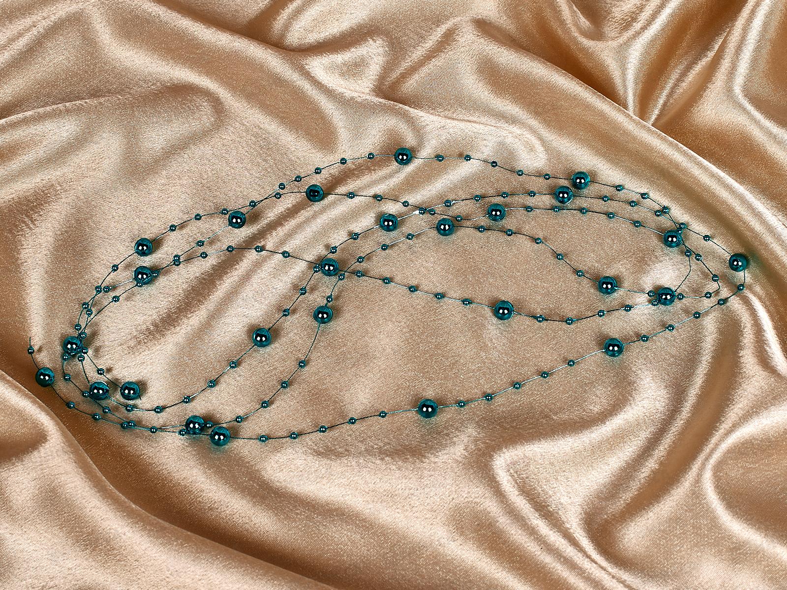 Бусы на елку 2м Роса 7,5мм Голубой 201-0450