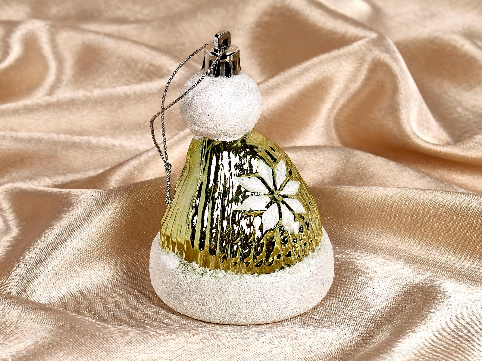 Елочное украшение Новогодняя шапочка 6,5*9,5см зеленый 916-0768