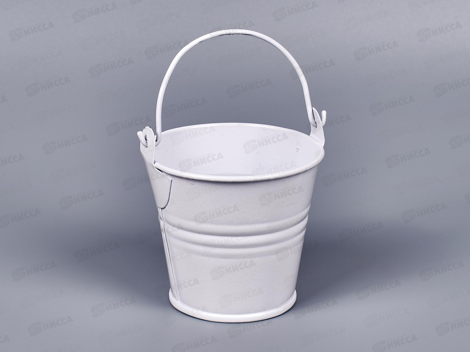 Ведерко на фаркоп 7,5*7см голубое металлическое (045463)  Ж