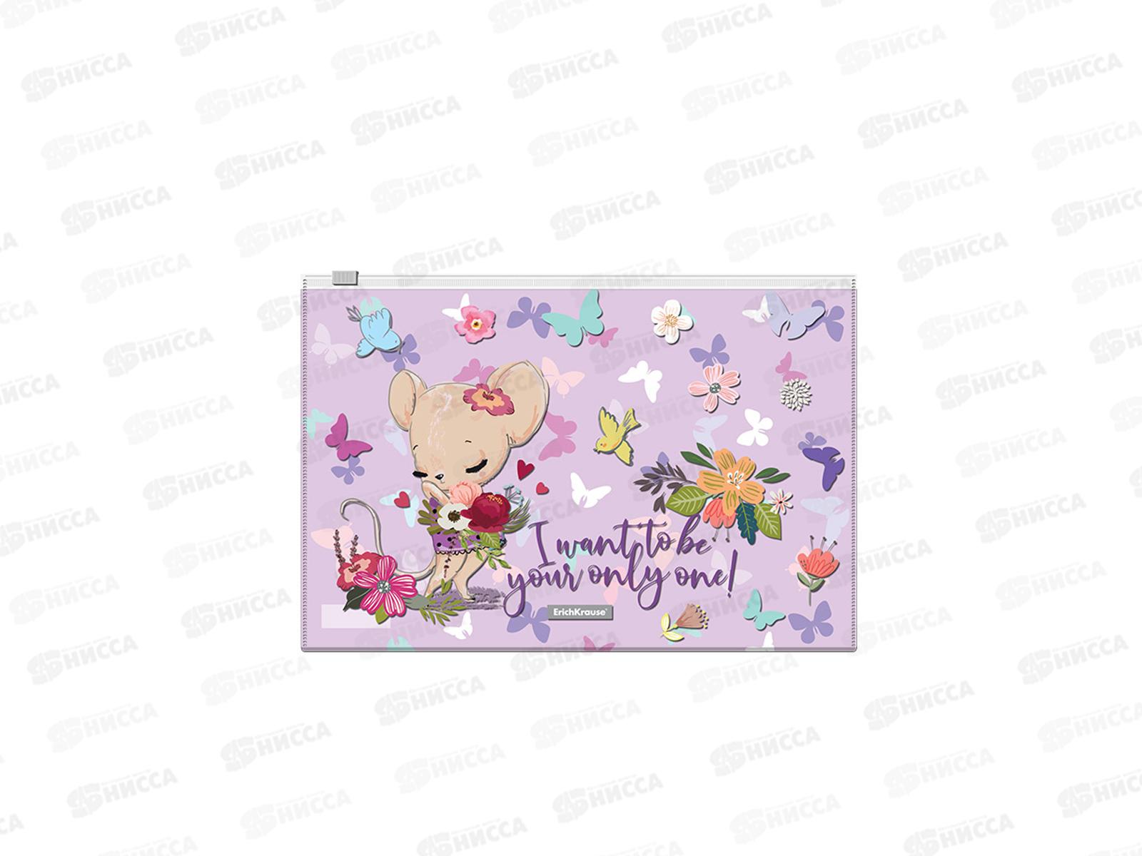 Папка на молнии EK B5, Cute Animals асс.  54923 *12/240