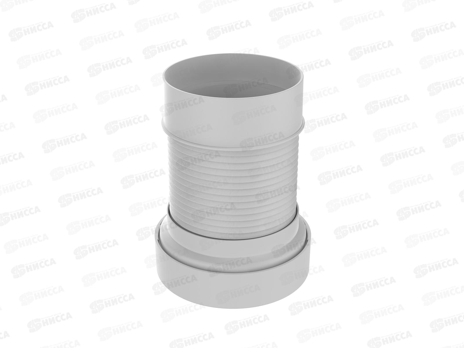 Удлинитель гибкий для унитаза армированный 200-340мм, с фановым выходом, T911 *27