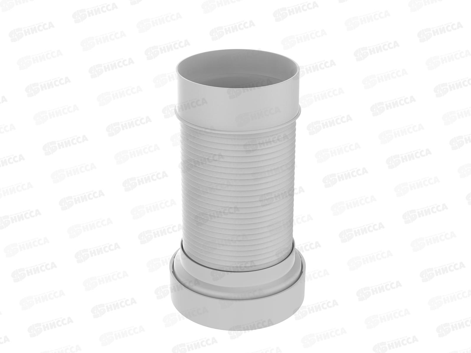 Удлинитель гибкий для унитаза армированный 260-540мм, с фановым выходом, T921 *18