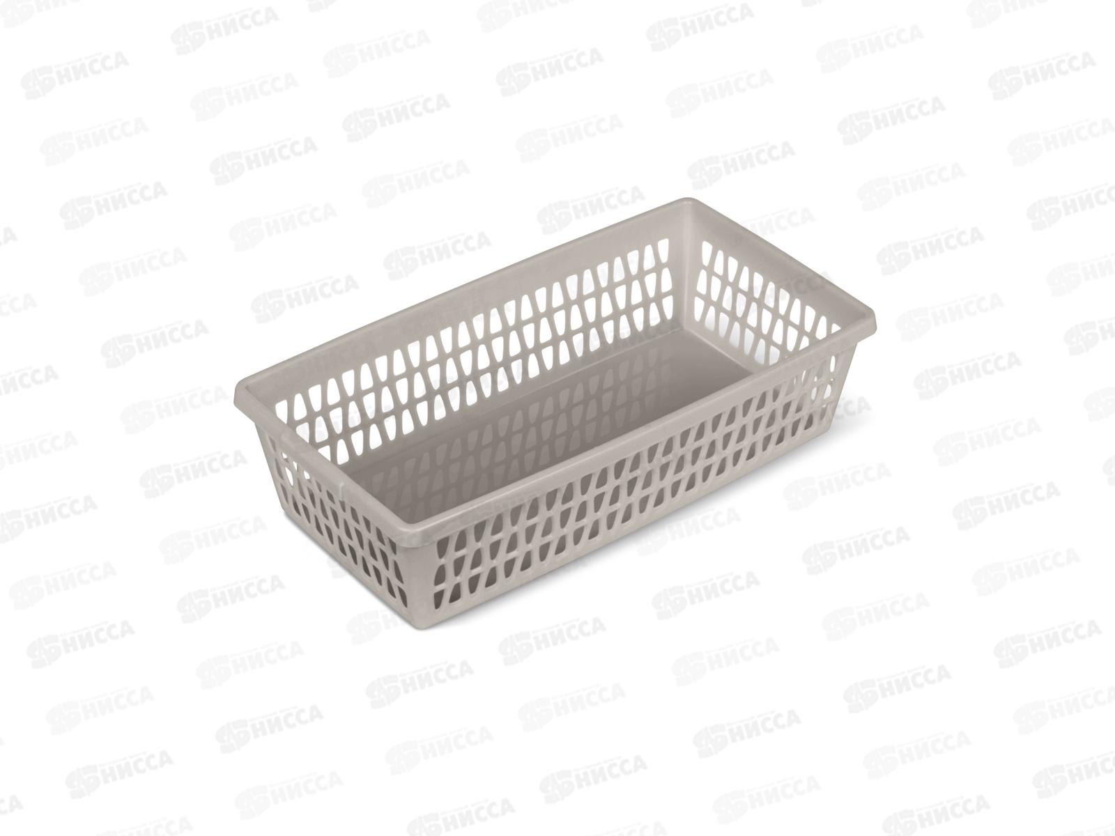 Корзина для хранения &quotВелетта&quot прямоугольная 21*11*5см С711Коричнево-серый *68