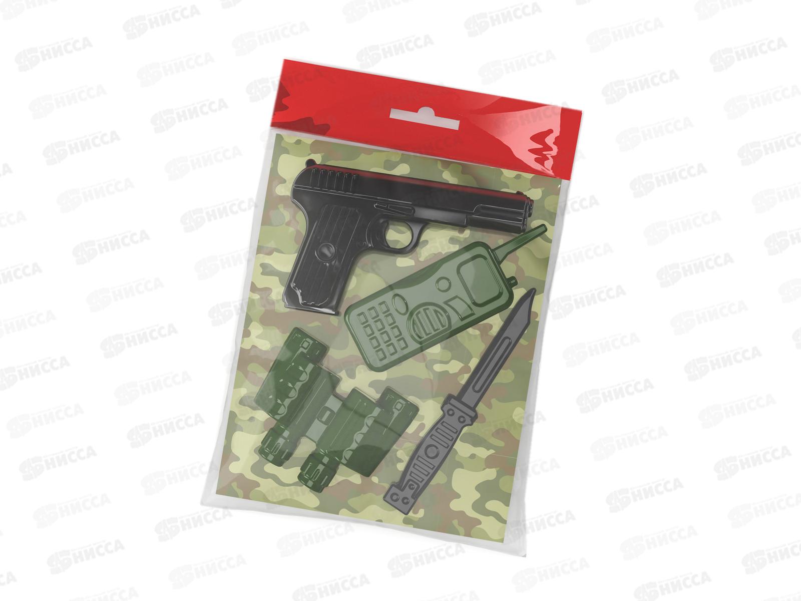 Оружие пластиковое Пистолет. Рация. Бинокль. Нож, 02338  *10