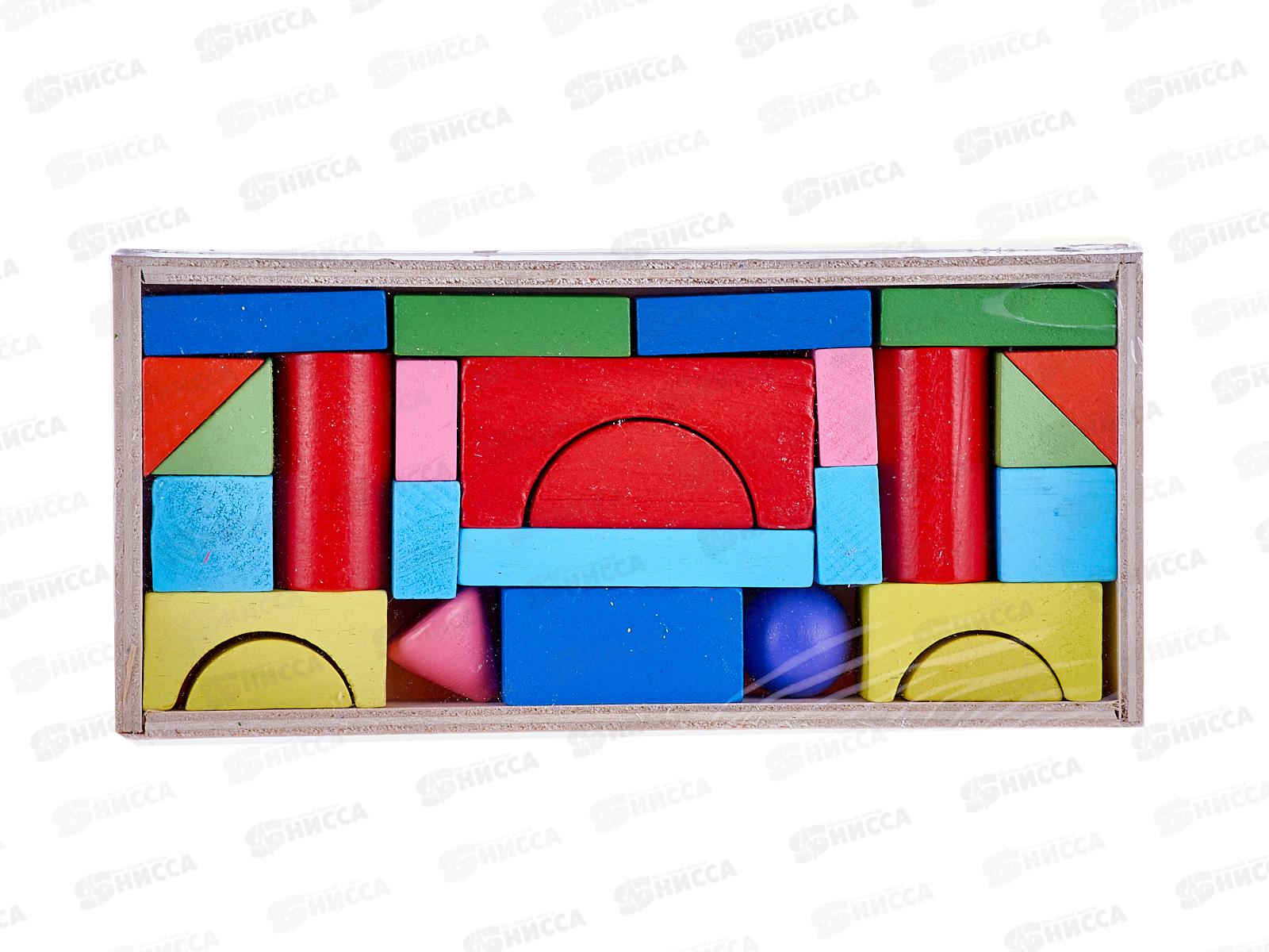 Конструктор деревянный Цветные блоки (10х20см) G324