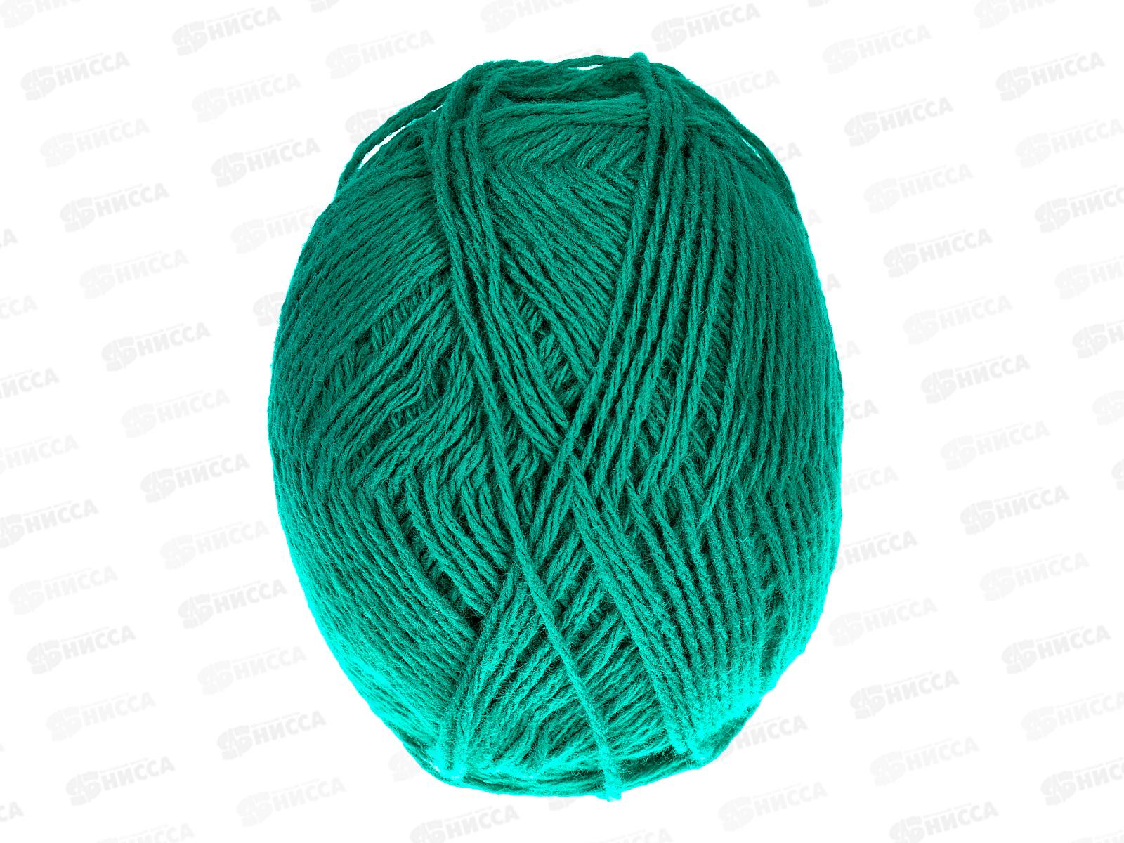 Пряжа Полушерстяная 40% шерсть 60% акрил 250г Изумруд