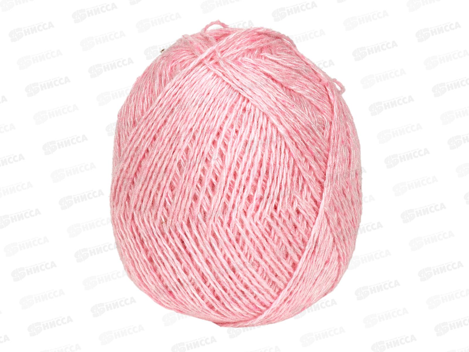Пряжа Полушерстяная 40% шерсть 60% акрил 250г Светлая-роза