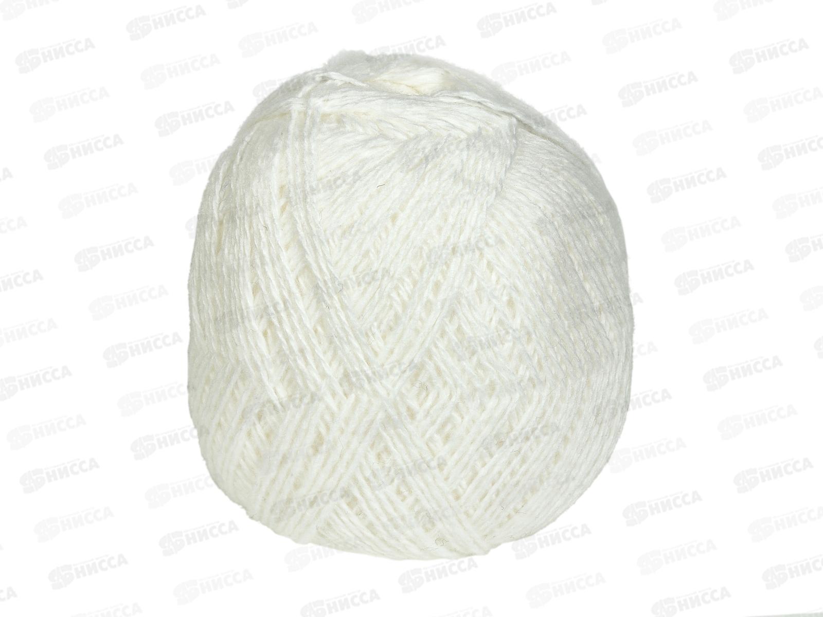 Пряжа Полушерстяная 40% шерсть 60% акрил 250г Супер белый