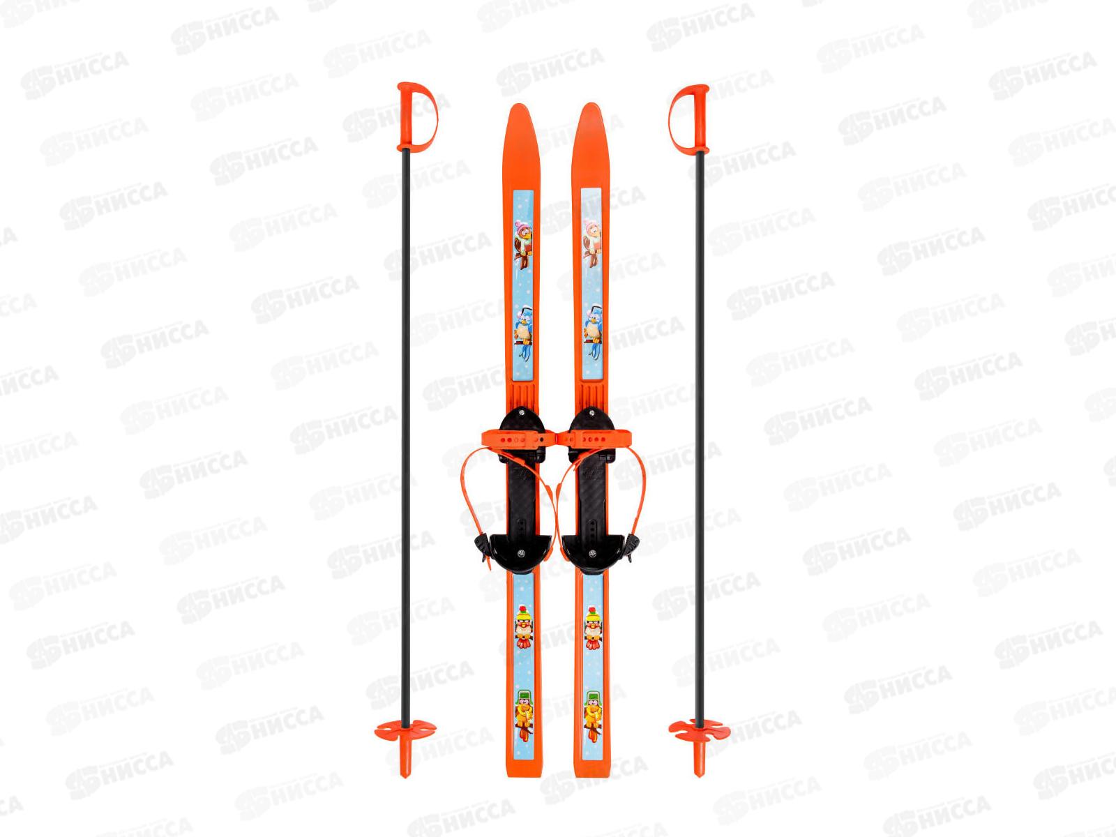 Лыжи детские &quotВираж-спорт&quot с палками 100/100см в/с *12