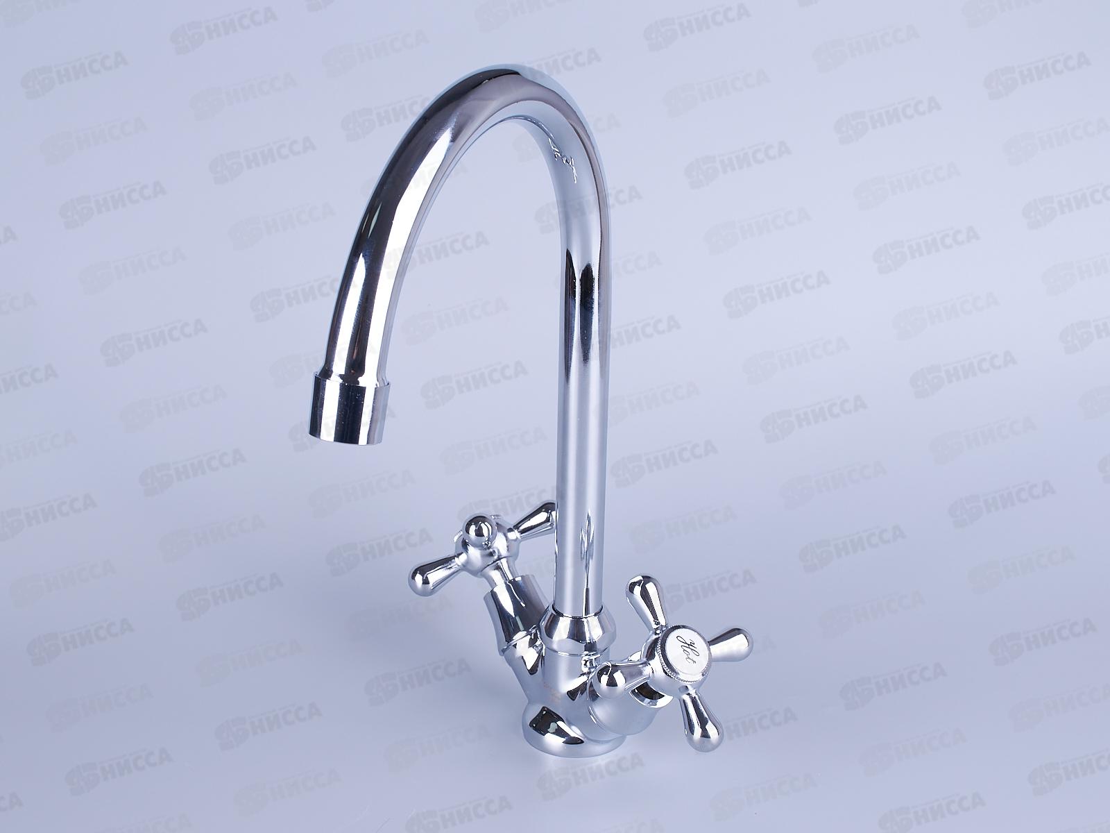 Смеситель  STOmegaPRO елочка 1/2 кер. высокий излив, маховик - крест, 9310