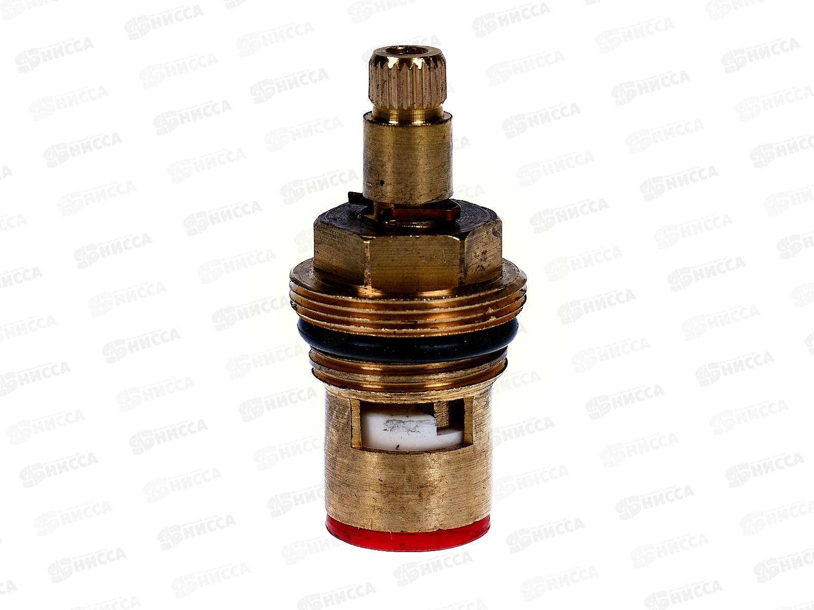 Кран-букса 1/2 24 шлицевая металлокерамическая., латунь, 180°, ЛЮКС, 101085