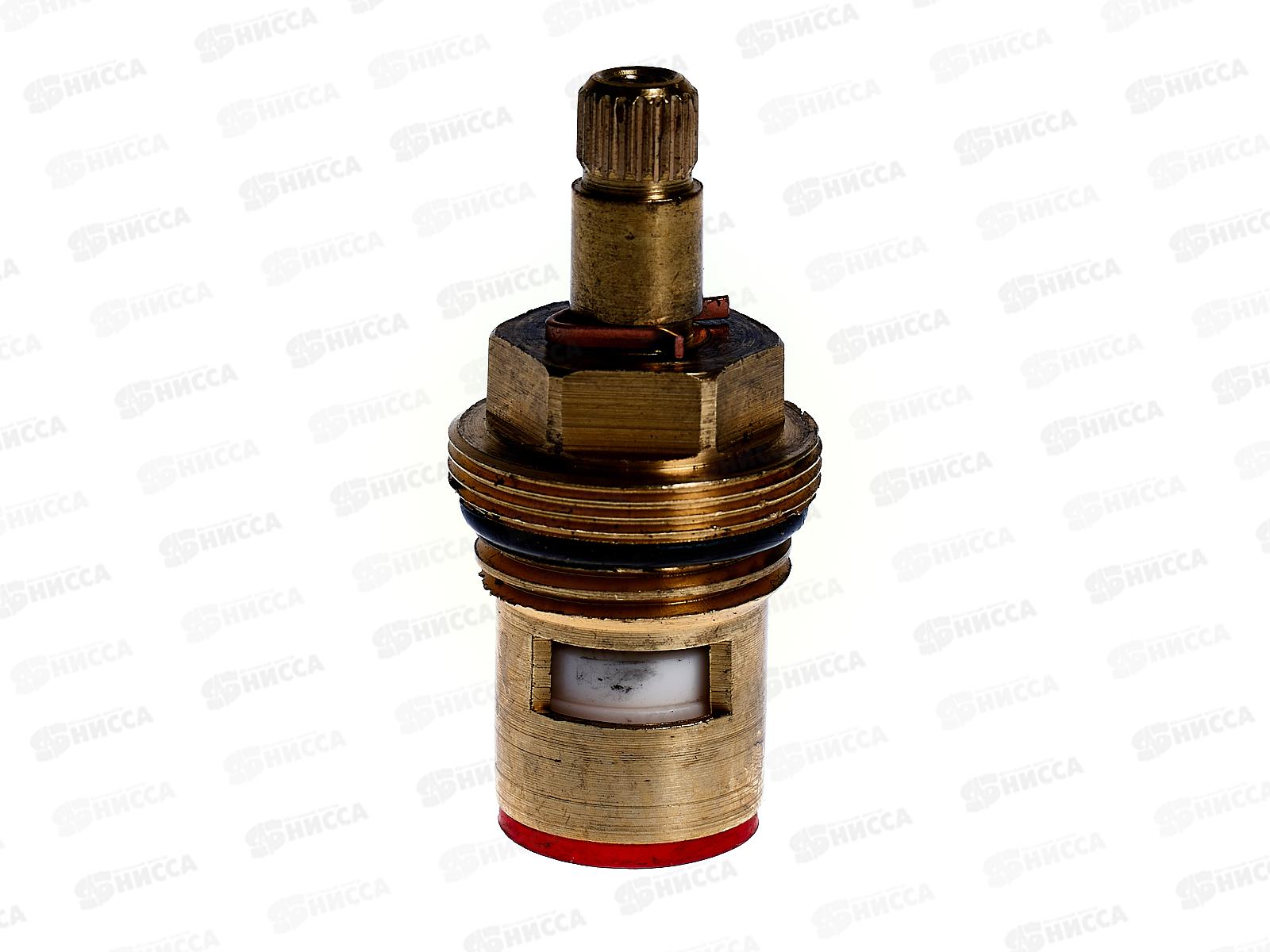 Кран-букса 1/2 20 шлицевая металлокерамическая, латунь, 180°, ЛЮКС, 101086