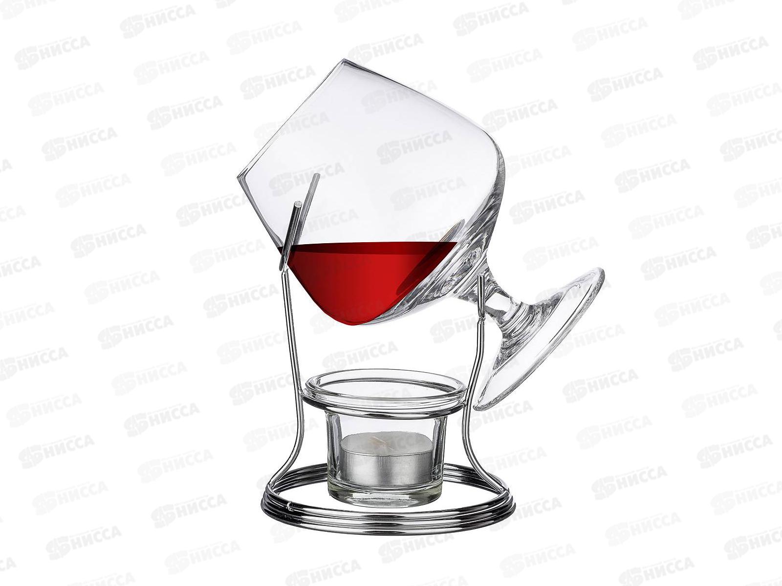 Набор для Подогрева Бренди Бокал 400мл+металлическая подставка 250-116